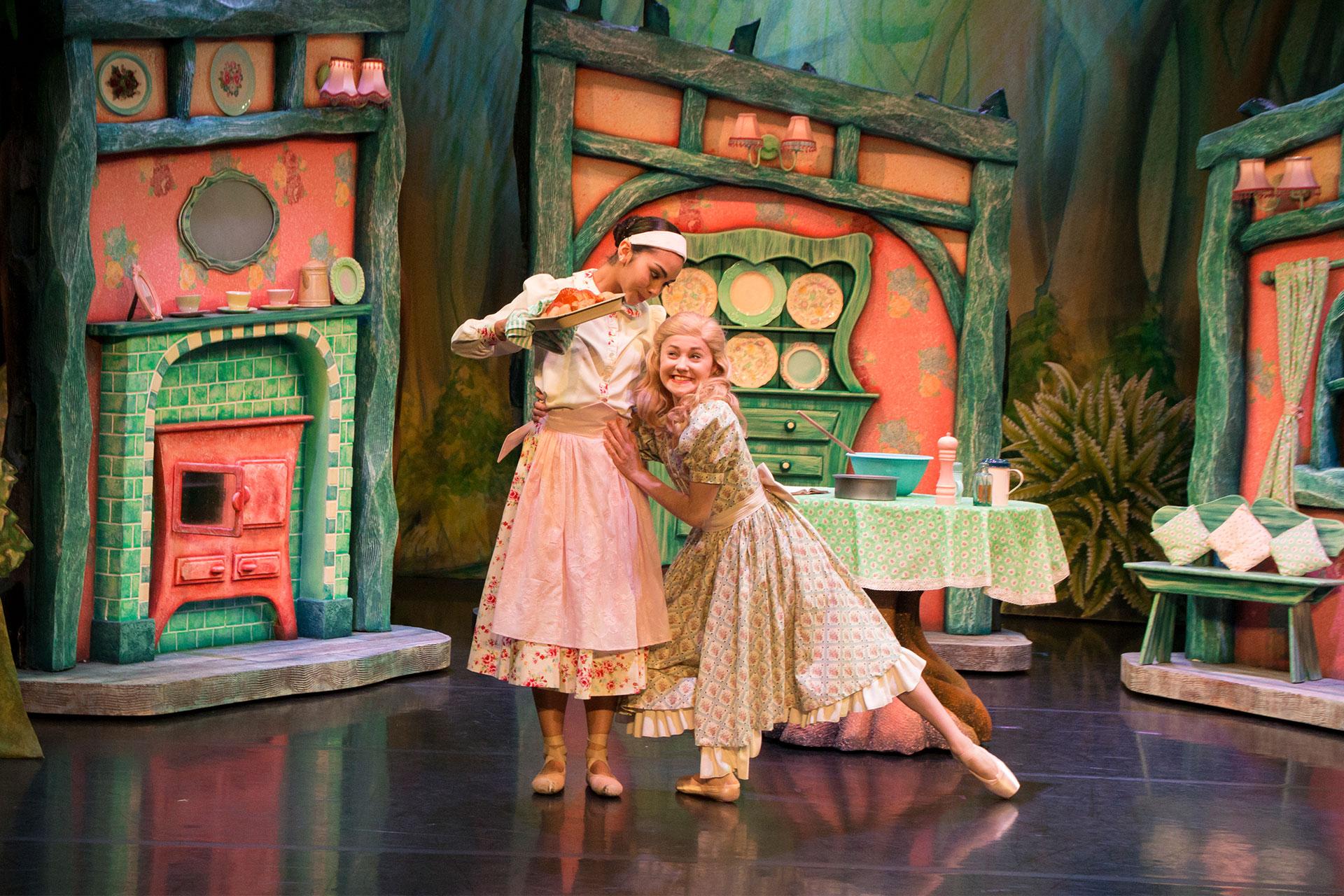 Goldilocks's mother hugs her precocious daughter