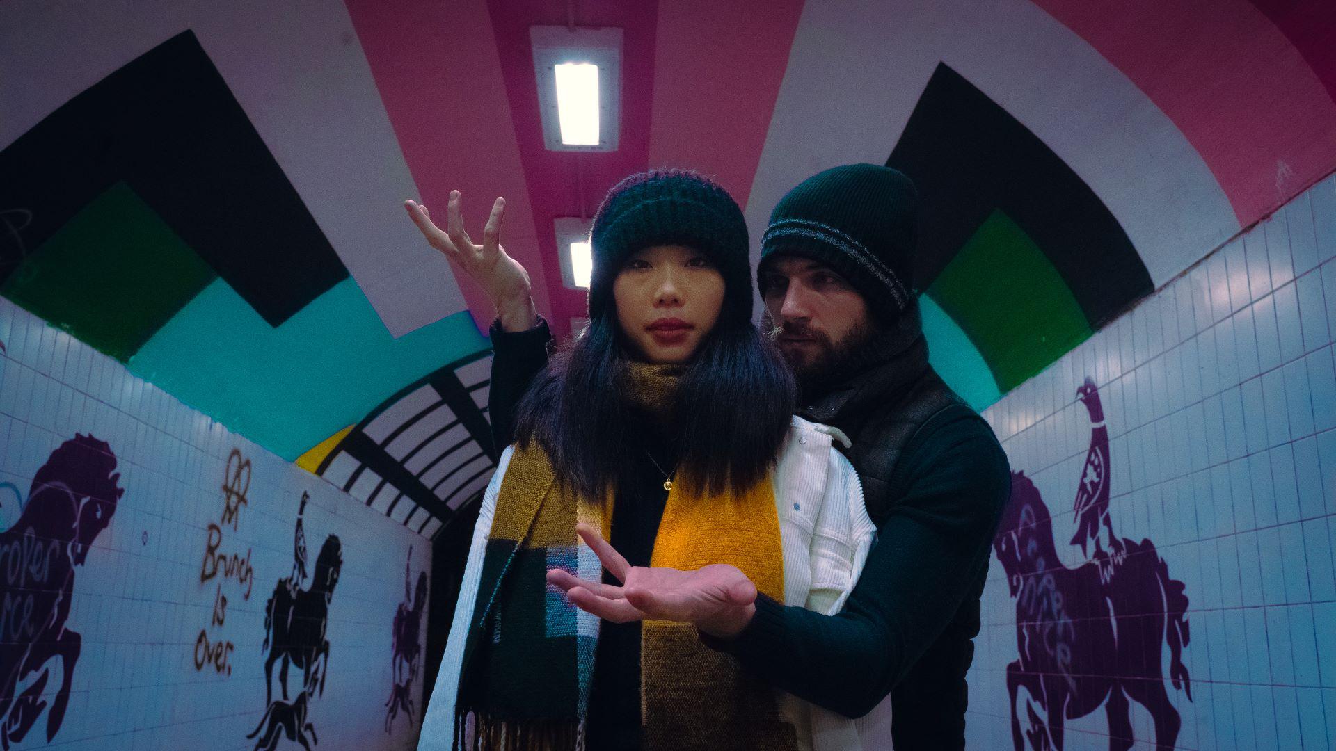 Matthew Topliss and Sarah Chun dancing in Northern Lights.