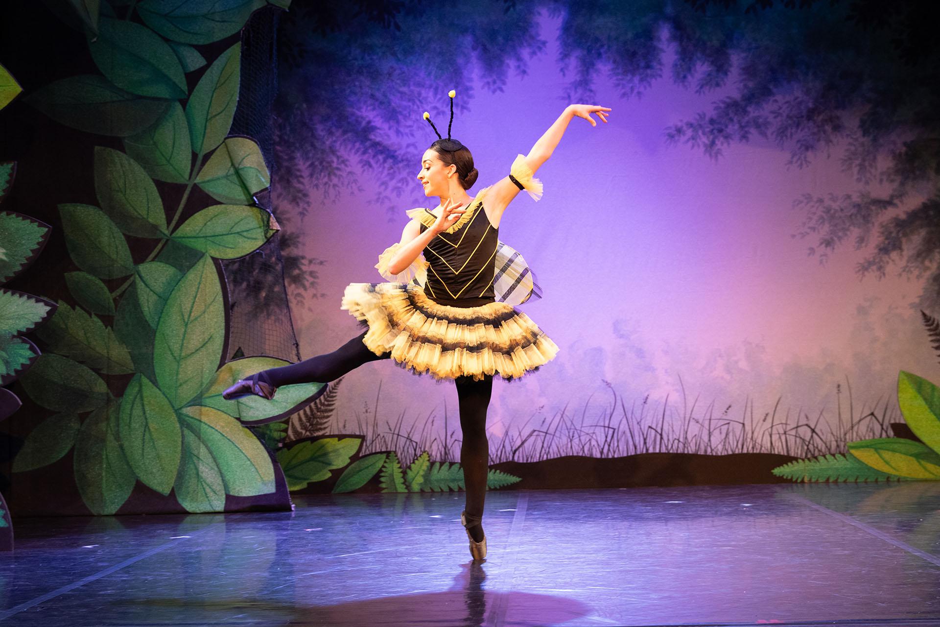 Dancer in a Bee Costume, Piqué pose to the left